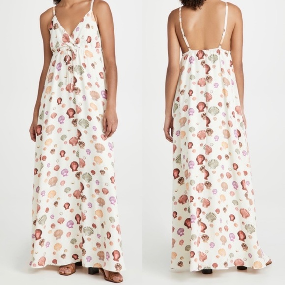 L’agence Shell Printed Summer Sleeveless Maxi Dress - Picture 1 of 9
